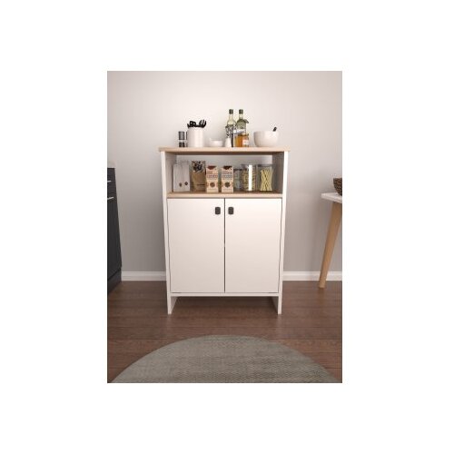 Hanah home Višenamjenska komoda s ladicama Berry, 62x85x35 cm, Bijela Cene