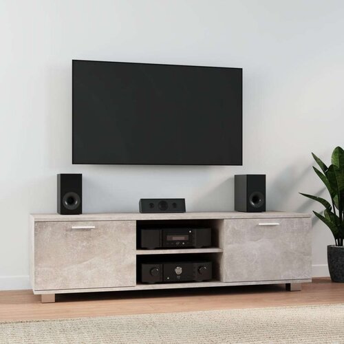 TV omarica betonsko siva 140x40,5x35 cm inženirski les Slike