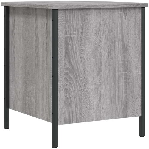 vidaXL klupa za pohranu siva boja hrasta 40x42 5x50 cm drvena Cijene