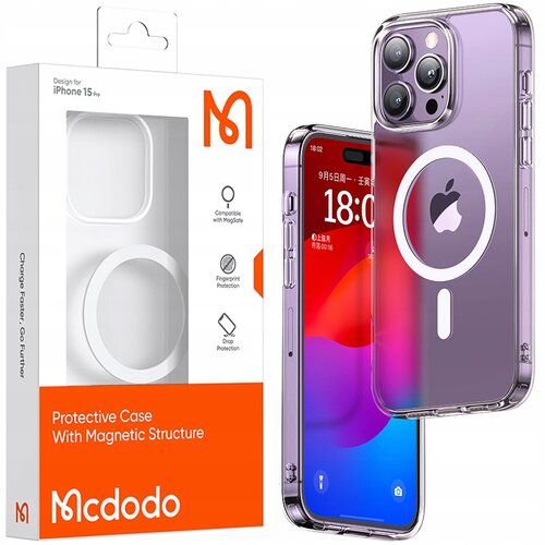 McDodo MAGNETNI ETUI PROZOREN ETUI OJAČAN ZA MAGSAFE IPHONE 15 BLACK, (21748202) Cene