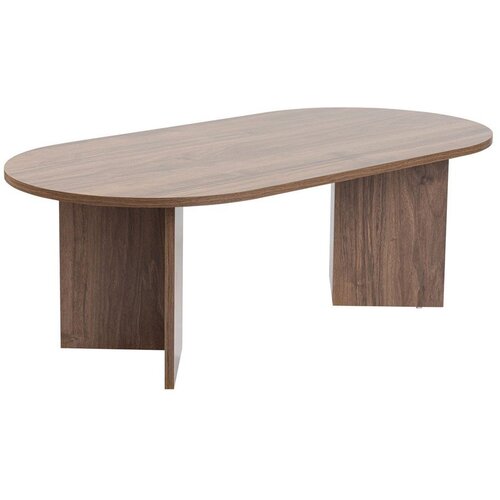 Kalune Design Temno rjava klubska mizica v orehovem dekorju 60x119 cm Sable &ndash; Cene