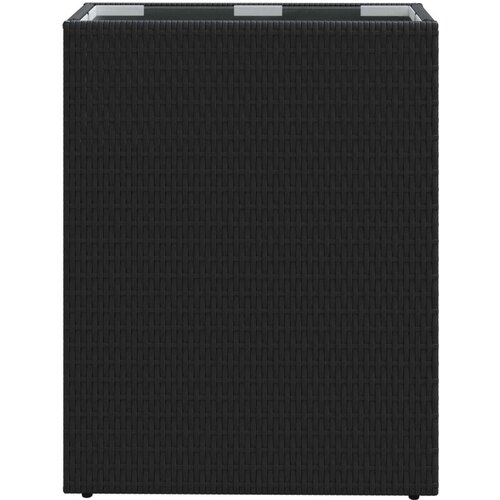  Visoki saksija Crna 55 x 22 x 70 cm poliratan - Crna Slike
