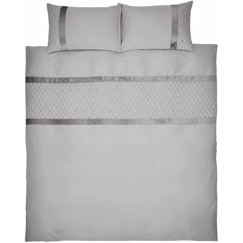 Catherine Lansfield Siva posteljina za bračni krevet 200x200 cm –