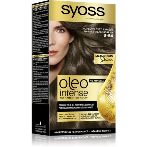 Syoss Oleo Intense Permanent Oil Color barva za lase barvani lasje 50 ml Odtenek 5-54 ash light brown za ženske Cene