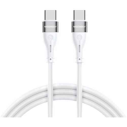 Wozinsky Vzdržljiv gibljiv kabel USB-C - USB-C PD 65W 2m bel, (21831646) Cene