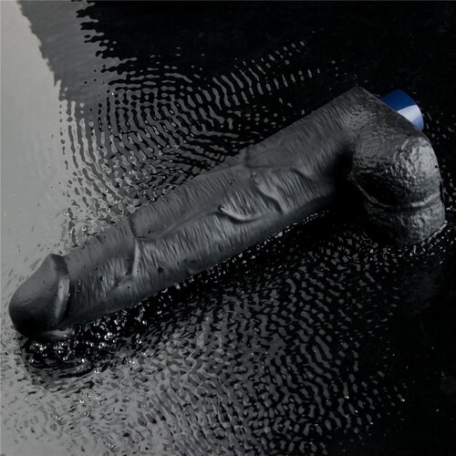 Lovetoy 2024 Real Softee Rechargeable Vibrating Dildo 10.5&amp;quot; Black Slike