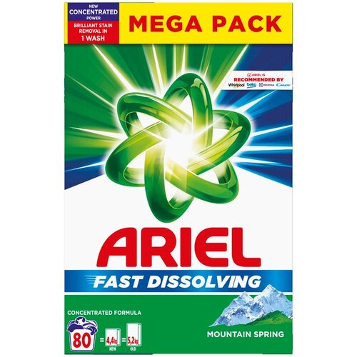 Ariel prašek za pranje perila Mountrain spring, 4,4 kg, 80 pranj Cene