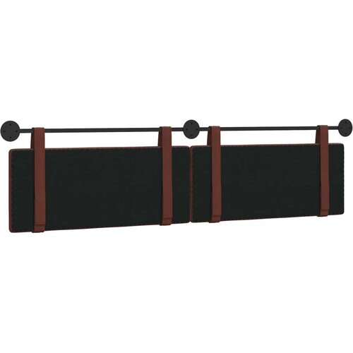  Držeće uzglavlje Zidne Sjajno smeđa 210 x 55 x 5 cm Antikni PU - Sjajna smeđa 200 cm bez LED Slike