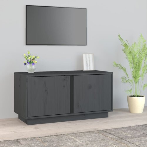 TV ormarić sivi 80 x 35 x 40,5 cm od masivne borovine Cene