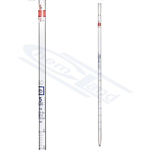  Pipeta odmerna graduisana, CZECH 5ml (0,05) class AS lot sertifikat., Chemland Cene