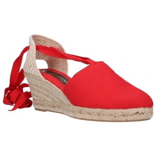 Fernandez Espadrile VALENC. CINTAS Mujer Rojo Rdeča Slike