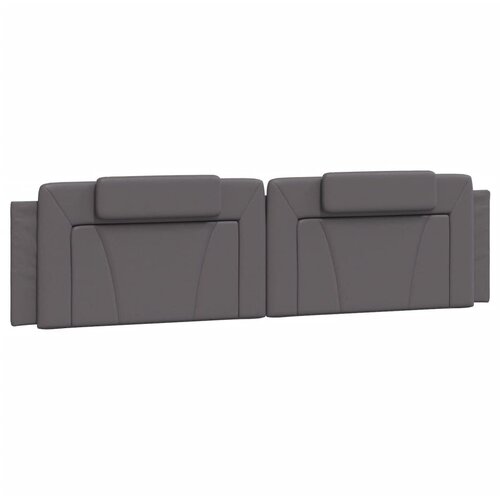 Maison Chic Posteljno vzglavje - Vzglavna omarica - Vzglavna stranica siva 200 cm umetno usnje, (21704073) Cene