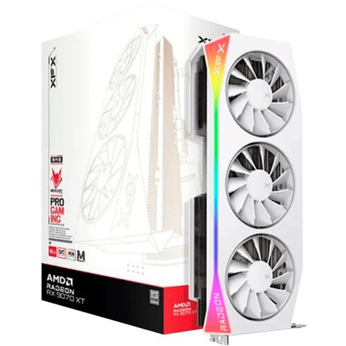 XFX Mercury AMD Radeon RX 9070XT OC White Magnetic Air Edition with RGB 16GB GDDR6 HDMI 3xDP, AMD RDNA 4 RX-97TMARGW9 Cene