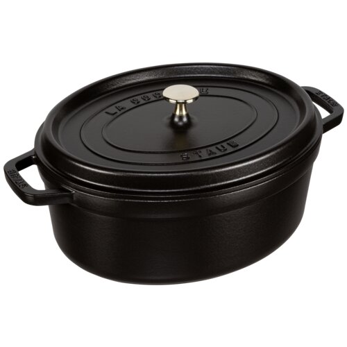 Staub Oval Cocotte, 31cm cast iron, black Slike