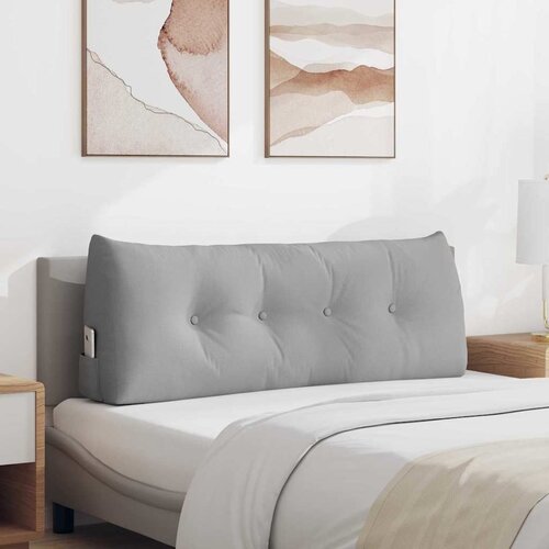 vidaXL Poglavni vzglavnik Oblačno siva 120 x 24 x 50 cm blago Cene