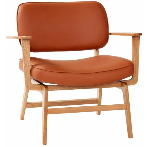Hübsch narančasta fotelja od imitacije kože Haze