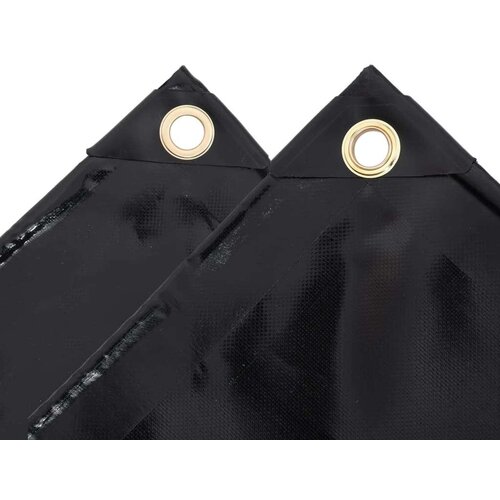 VidaXL Cerada 650 g/m&amp;sup2; 1,5 x 6 m crna Slike