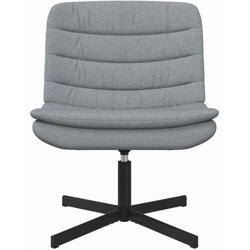  Stolica na kotačiće Svijetlo siva 63 x 75 x 76 cm tkanina Slike
