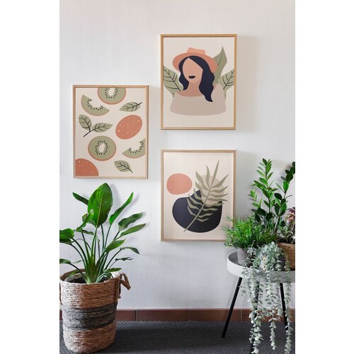 Wallity slika 3Dartsoho93, 3 dela, 33 x 48 cm Slike
