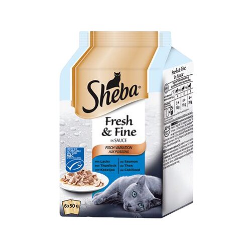 Sheba Vlažna hrana za odrasle mačke, Riba, 85g Slike