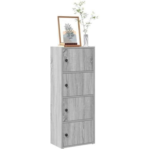 Furnova Knjižna omara siva sonoma 40x24x102 cm inženirski les, (21932745) Cene