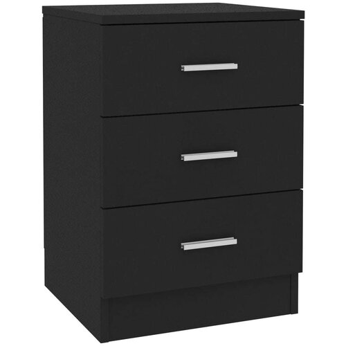 VidaXL noćni ormarić crni 38 x 35 x 56 cm od iverice Slike