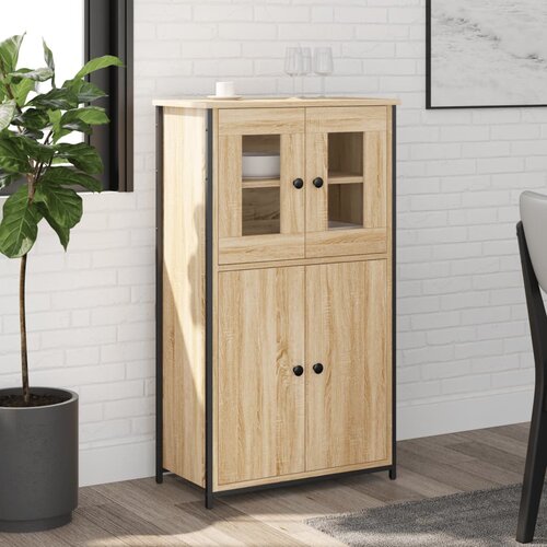 vidaXL Visoka komoda boja hrasta 62x32x106 5 cm od konstruiranog drva Cijene