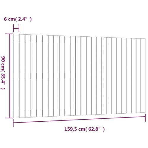 Zidno uzglavlje 159 5x3x90 cm od masivne borovine Slike
