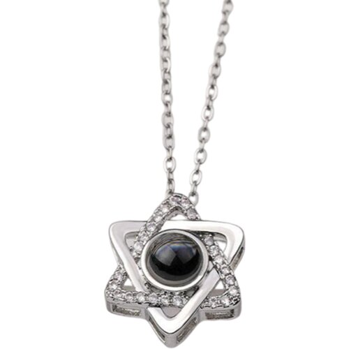 INF Ogrlica z napisom "Ljubim te" v 100 jezikih Silver, (21237793) Cene