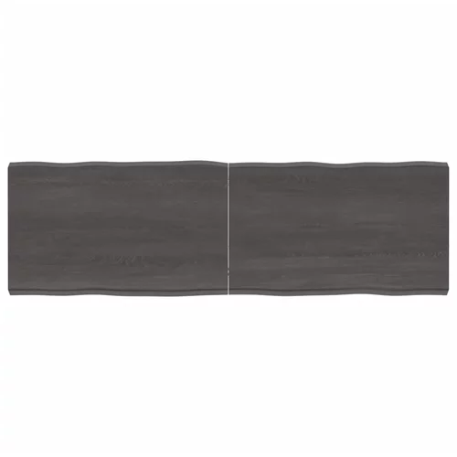 vidaXL Mizna plošča temno siva 160x50x6 cm obdelana trdna hrastovina, (20979247)