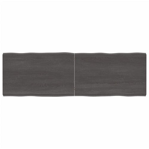 vidaXL Stolna ploča tamnosmeđa 160x50x(2-6) cm obrađena hrastovina Cene