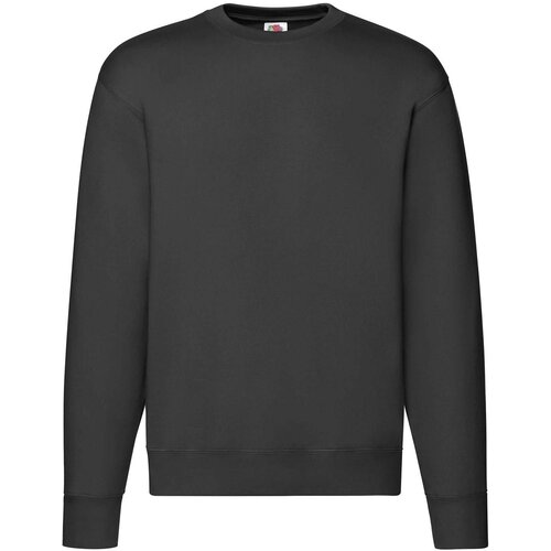 Fruit Of The Loom Men's Black Sweatshirt Set-in Sweat Slike