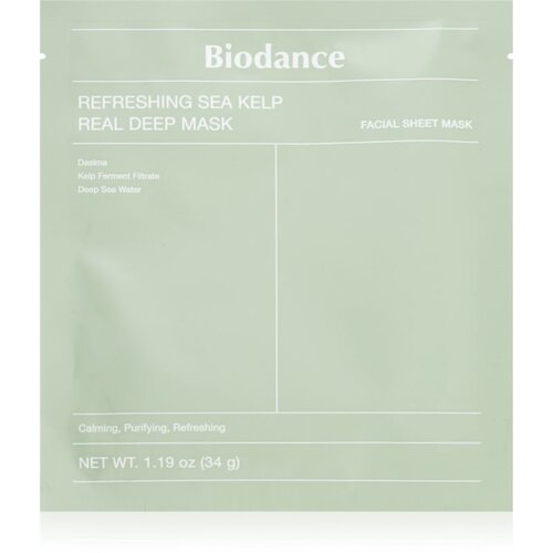 BIODANCE Refreshing Sea Kelp Real Deep Mask intenzivna hidrogel maska s ekstraktom morskih trava 1 kom Slike