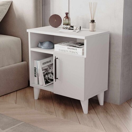 Hanah home noćni ormarić Kommen, 56 cm, beli Cene