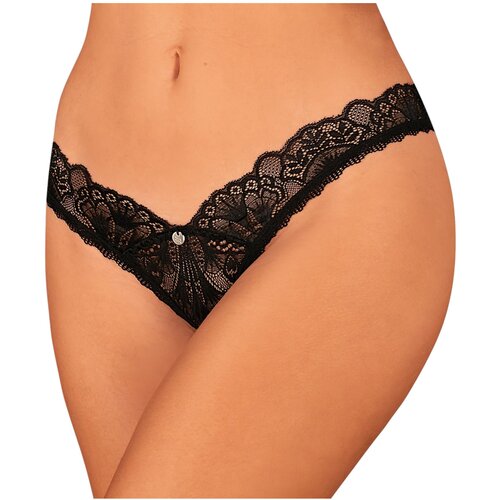 Obsessive Donna Dream - čipkaste otvorene gaćice (crne) - M/L Slike