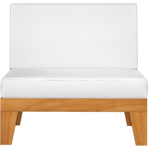 Maison Chic Sekcijski sredinski kavč - Sofa - Kanape in kremno bele blazine akacijev les, (21727427) Cene