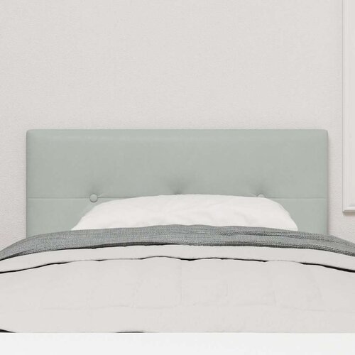 vidaXL Naslon za glavu s gumbićima svjetlosive 90 cm od velura Cene