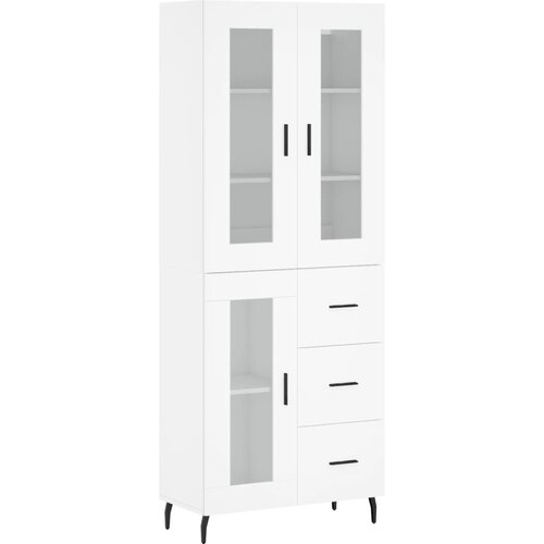 Maison Chic Visoka omara - Komoda - Predalnik bela 69,5x34x180 cm inženirski les, (21720779) Cene