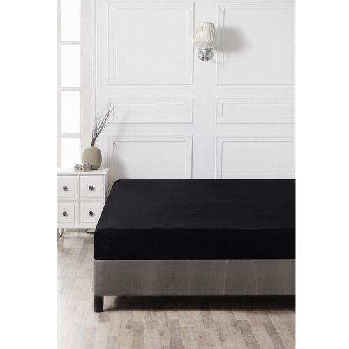 Mijolnir Črna napenjalna bombažna rjuha 140x200 cm &amp;ndash; Slike