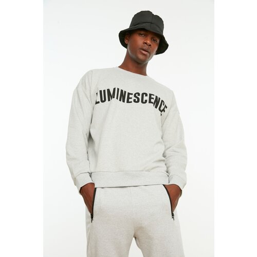 Trendyol Sweatshirt - Gray - Oversize Slike