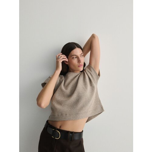 Reserved Ladies` t-shirt - rjava Cene