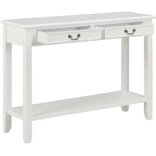 Maison Chic konzolna miza - miza ob steni bela 110x35x80 cm les, (21785748) Slike