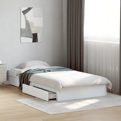 Furnova Posteljni okvir s predali bel 90x200 cm inženirski les, (21937627) Slike