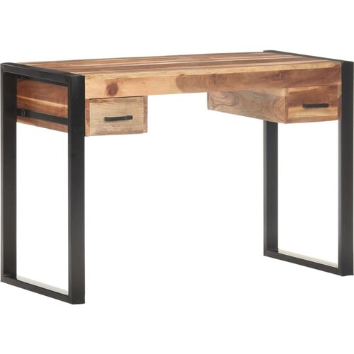 VidaXL Pisalna miza 110x50x76 cm trden les z izgledom palisa Slike