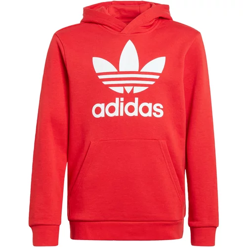 Adidas Sportska sweater majica 'Trefoil' crvena / bijela