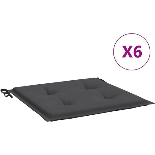vidaXL Blazine za vrtne stole 6 kosov anatracit 50x50x4 cm oxford, (20623362) Cene