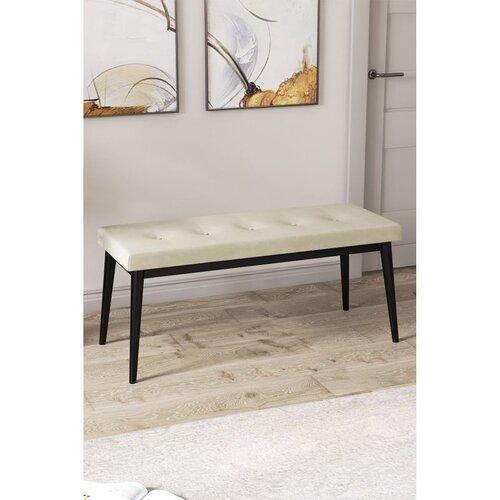 Hanah home klupa Arwen Bench, 105 cm, krem / crna Cene