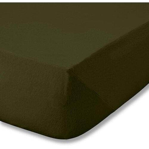 Catherine Lansfield Kaki zelena napenjalna flanelna rjuha 90x190 cm Brushed – Cene