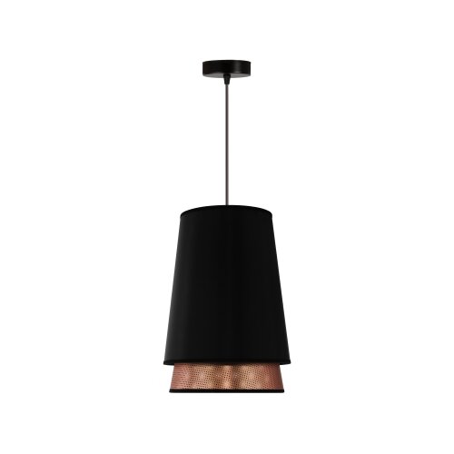  Duolla - Visilica na sajli BELL SHINY 1xE27/15W/230V prečnik 25 cm crna/bakarna Slike