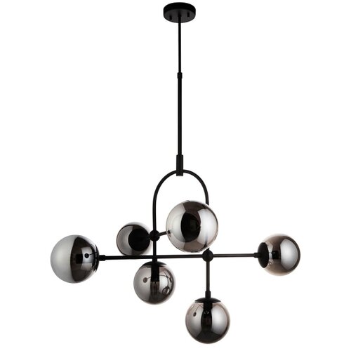  Endon 106661 - Luster na &amp;scaron;tapu ONTARIO 6xE14/7W/230V crna/dimljena crna Slike